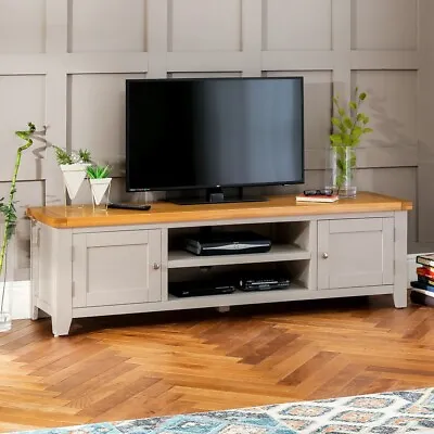 Downton Grey Large Widescreen TV Unit – Up To 80  TV-SLIGHT SECONDS- DT30-F782 • £159