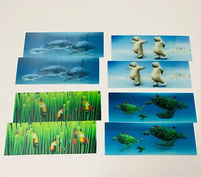£8.99 • Buy 8 Pack - 3D Moovie Studio Holographic Bookmarks - Animal Themed With Ruler