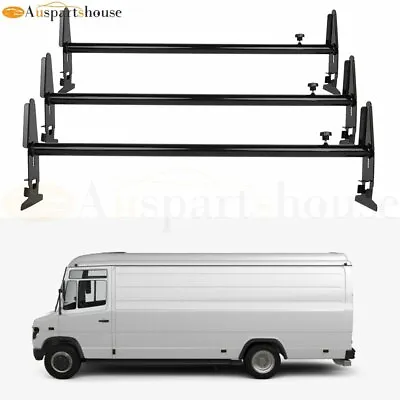 43.4 -77  3 Bar Van Carrier Ladder Rack Fits Ford E-150 Chevy Express GMC Savana • $89.99