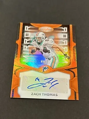 2023 PANINI CERTIFIED ZACH THOMAS MIRROR SIGNATURES MIRROR ORANGE AUTO #d 09/50! • $39.99