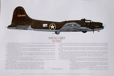 Boeing B-17F Autographed By; Paul Tibbets Artwork By; Ernie Boyette • $95