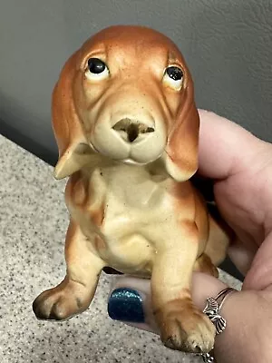 Vintage Dachshund Weiner Dog Ceramic Figurine Made In Japan In VGC • $15