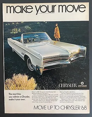 1968 Chrysler 300 Convertible 440 CI V-8 Original Vintage Paper Print Ad • $6.99