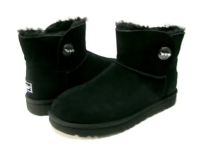 Ugg Mini Turnlock Bling Women Boots Suede Black Us 9 /uk 7 /eu 40 • $129.99