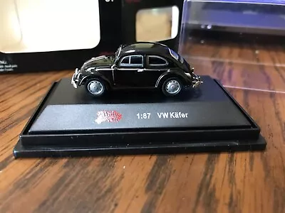 1/87 HO SCALE DIECAST 1960's BLACK VW BUG VOLKSWAGEN BEETLE • $8.75