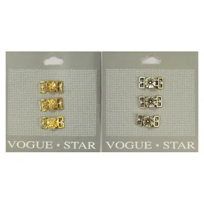 Vogue Star 20mm Set Of 3 Flower Hook And Eye Clasp  Replacement Fastener • £3.15