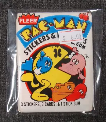 Vintage Fleer Pac-Man Stickers Cards & Rub-Offs Trading Card Pack 1980 • $5.99