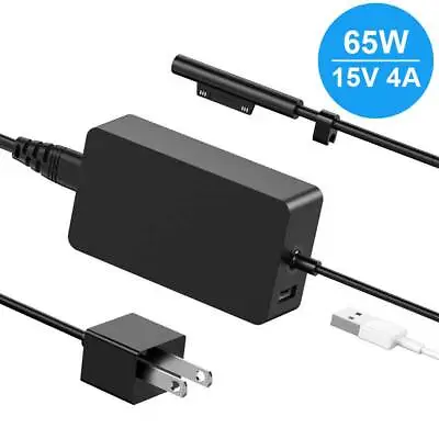 $11.82 • Buy 65W Charger For Microsoft Surface Pro 7 6 5 4 3 1625 Tablet 15V 4A Adapter W/USB