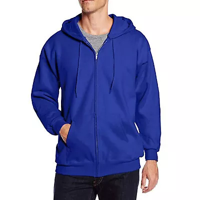 Hoodie Slim Fit Thick Zipper Closure Solid Color Casual Sweatshirt Drawstring • $32.57