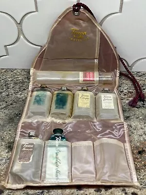 Vintage 1940s Men’s Tawn Vinyl Trifold Grooming Travel Kit W. Contents • $11.59