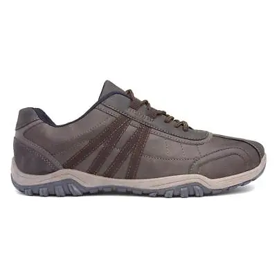 Urban Territory Mens Shoes Brown Sporty Casual Lace Up Belmont Shoezone SIZE • £14.99