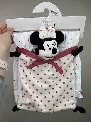 Primark Minnie Mouse Comforter Muslin Blankie Blanket Baby Soft BNWT Pink • £22.99