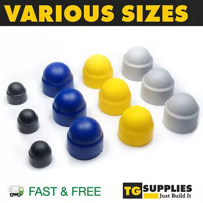 Plastic Hex Bolt Coach Screw Caps Cover Hexagonal Dome Caps M5 M6 M8 M10 M12 • £4.99