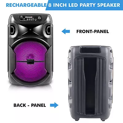 8 Inch Portable 1000 Watts Bluetooth Speaker With Woofer & Tweeter • $47.95