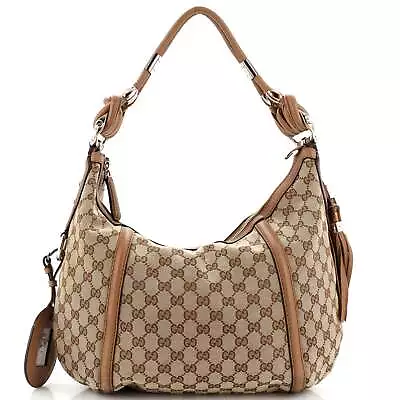 Gucci Techno Horsebit Hobo GG Canvas Medium Brown • $805.60