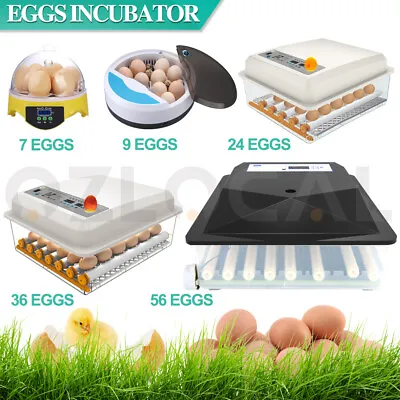 7-56 Egg Incubator Automatic Digital Led Hatch Turning Chicken Duck Eggs Poultry • $55.99