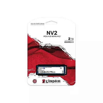 Kingston NV2 2TB M.2 (2280) PCIe 4.0 NVMe (SNV2S/2000G) SSD New + Boxed • £94.99