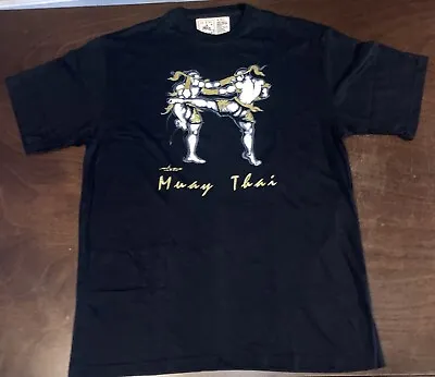 Human Fight Muay Thai Fighters Black Short Sleeve Men’s 2XL Graphic T-shirt • $15