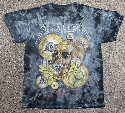 Metallica The Shortest Straw Tie Dye T-shirt Blue Mens Small • £20