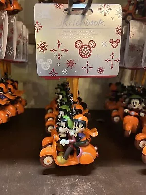 Disney Epcot Italy Pavilion Sketchbook Mickey & Minnie Scooter Ornament 2023 • £38.91