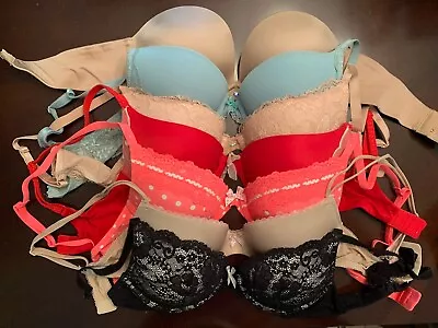 Victoria’s Secret Push Up Bras Lot Of 7 Size 32C  • $30