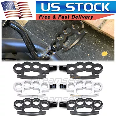 Motorcycle Foot Pegs Footrest For Harley Dyna Sportster Softail Cat Prints Style • $17.99