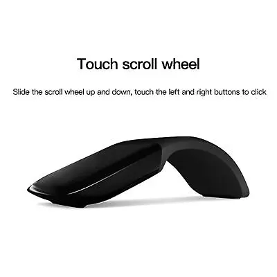 2.4 GHz Wireless ARC Touch Mouse Portable Slim Foldable Curved For PC Tablet • £17.45