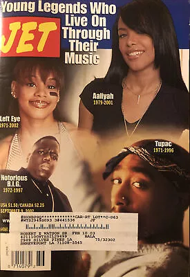 Tupac Shakur 2PAC Notorious BIG Aaliyah Left Eye September 9 2002 JET Magazine • $60