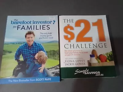 Money Books X2. The Barefoot Investor For Families. The $21 Challenge • $25