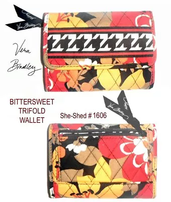 Vera Bradley Bittersweet Pattern Trifold Wallet (used) • $9.95