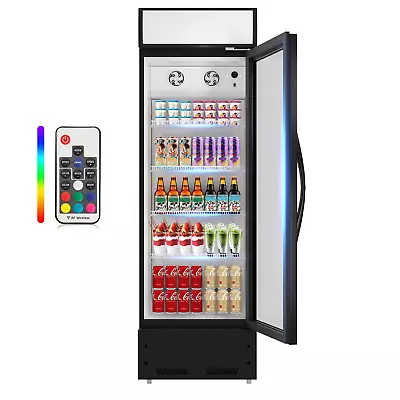 23.6” Commercial Refrigerator Glass Door Cooler Beverage Restaurant Merchandiser • $609