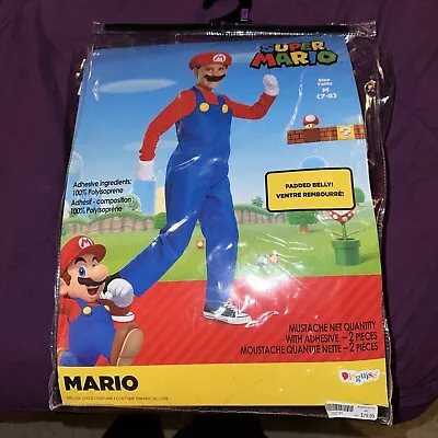 Mario Costume Boys Medium 7-8 12 Red Halloween Super Mario Bros Hat Gloves • $19.99
