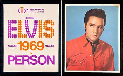 Elvis Preseley August 1969 International Hotel Las Vegas 8x10 Promo Photo Rare • $89.95
