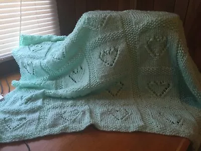 Mint Green Baby Afghan Blanket • $25