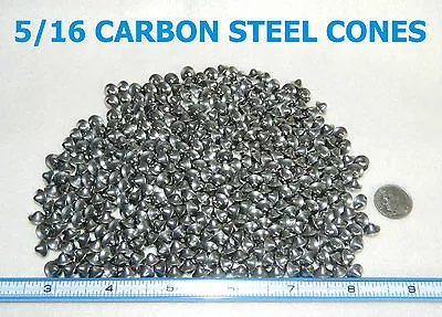 5/16 Inch Tumbling Media CARBON BiCones  (DRY TUMBLING ONLY) 1 Lb. Made In USA • $10.20