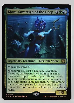 MTG: Kiora Sovereign Of The Deep (Foil) [March Of The Machine: Mythic Card • $7.99