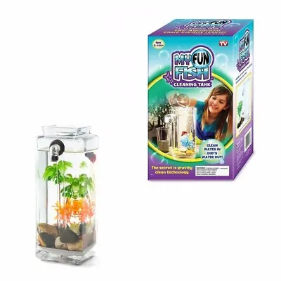 £14.49 • Buy Self Cleaning SMALL FISH TANK Aquarium Complete Kit With Light Gravity Clean UK