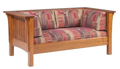 Mission Arts And Crafts Stickley Style Prairie Spindle Loveseat Made To Order! • $1799.99