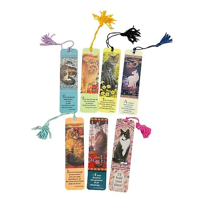 Ivory Cats Bookmarks Lot Of 7 Vintage 90s Flowers Love Comfort Friendship Art • $76.51