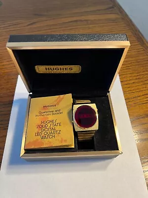 Hughes Aircraft Company Vintage Benrus Digital Led Quartz Watch Great Condition • $210