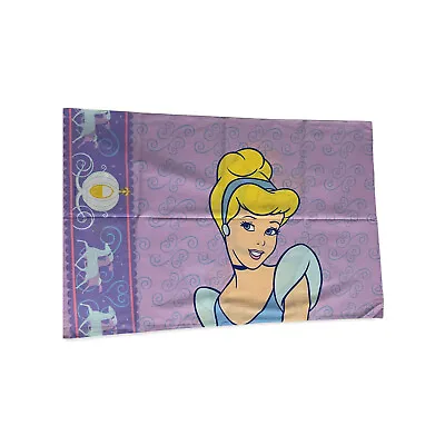 $39.99 • Buy Vintage Disney Cinderella Pillowcase Double Sided Set Of 2 Purple