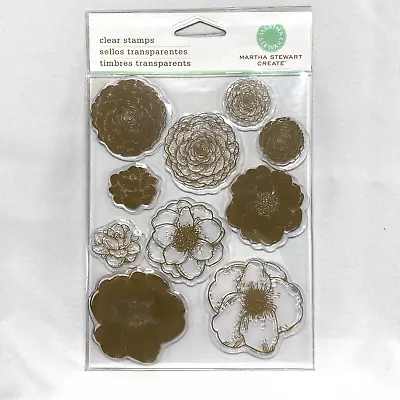 Martha Stewart Create Clear Camellia Stamps Flowers • $9.95