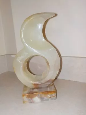 Onyx Marble Abstract Sculpture - Leonardo Nierman Influence Mid-Century Modern • $349.99