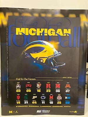 UNIVERSITY OF MICHIGAN WOLVERINES 2023 FOOTBALL POSTER SCHEDULE 20  X 25  - NEW • $7.75