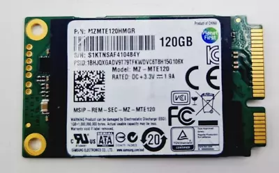 Samsung 120GB Solid State Drive SATA 6Gbps MSATA SSD MZMTE120HMGR • £10