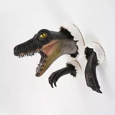 Dinosaur Head Wall Dinosaur Wall Mounted Decor Statue Three-piece Suit Home • $45.57