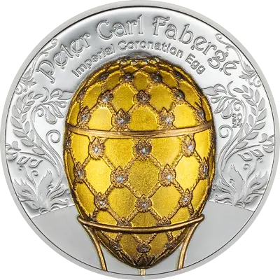 2024 Mongolia Peter Carl Faberge Imperial Coronation Egg 2oz Silver Proof Coin • $179.52