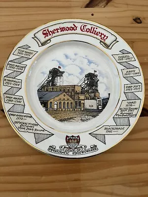 Miners Collectors Plate Sherwood Colliery Bone China - Mining  • £9.99