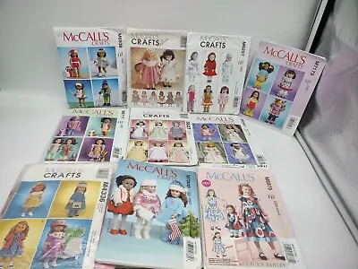 18” Doll Clothes Sewing Patterns McCalls Crafts Lot Of 10 Cut/Uncut Laura Ashley • $24.95