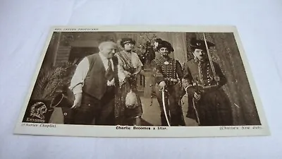 Charlie Chaplin Red Letter Photocard Essanay Silent Movie Postcard RPPC • £3.75